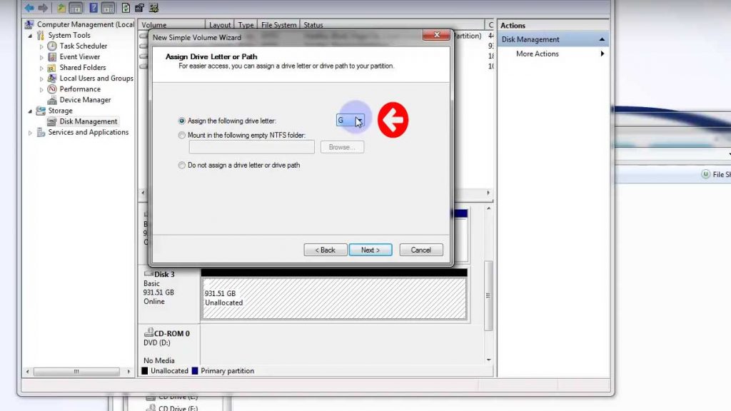 initialize and format a new hard drive 