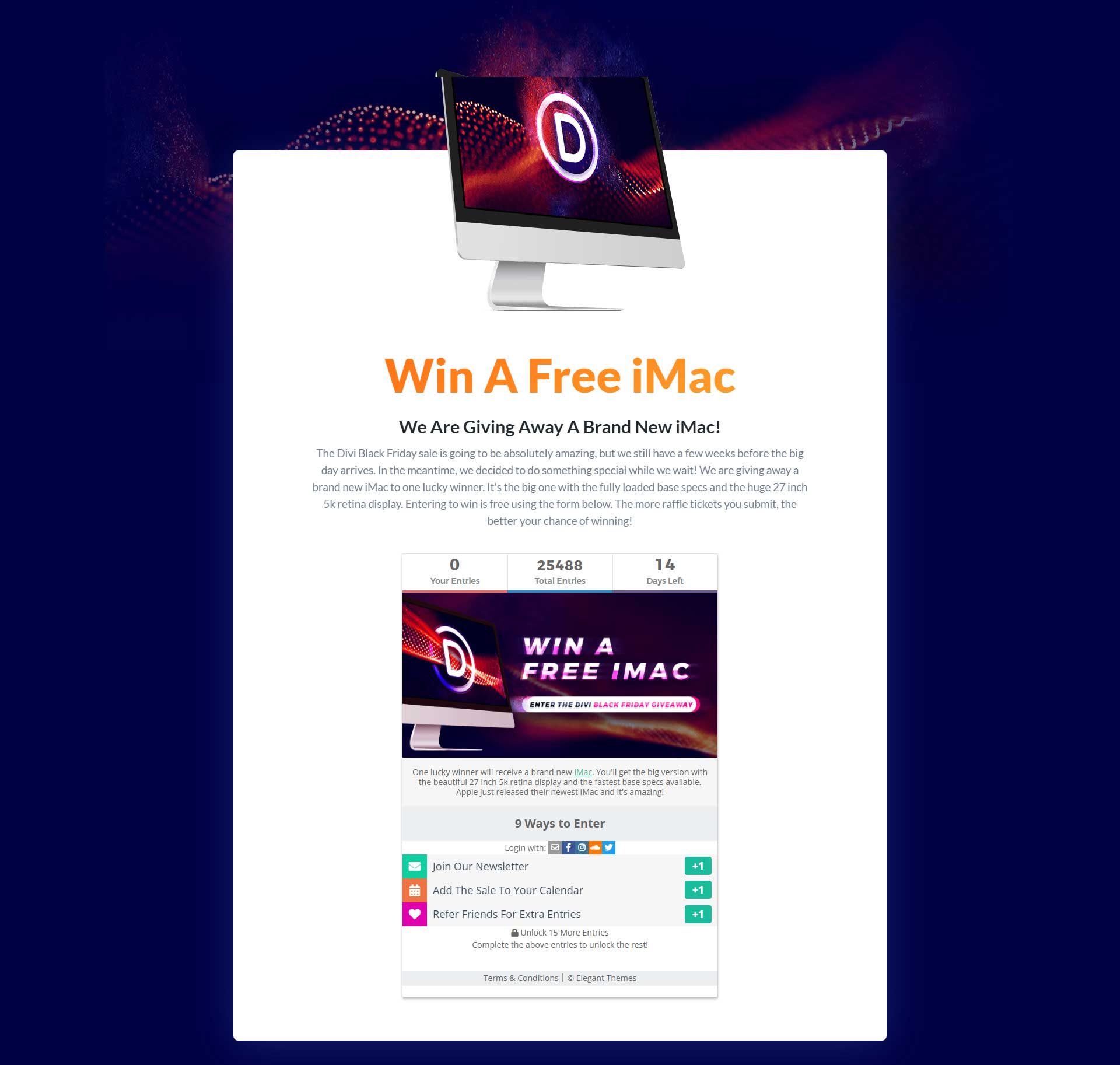 Divi Theme Black Friday Give Away