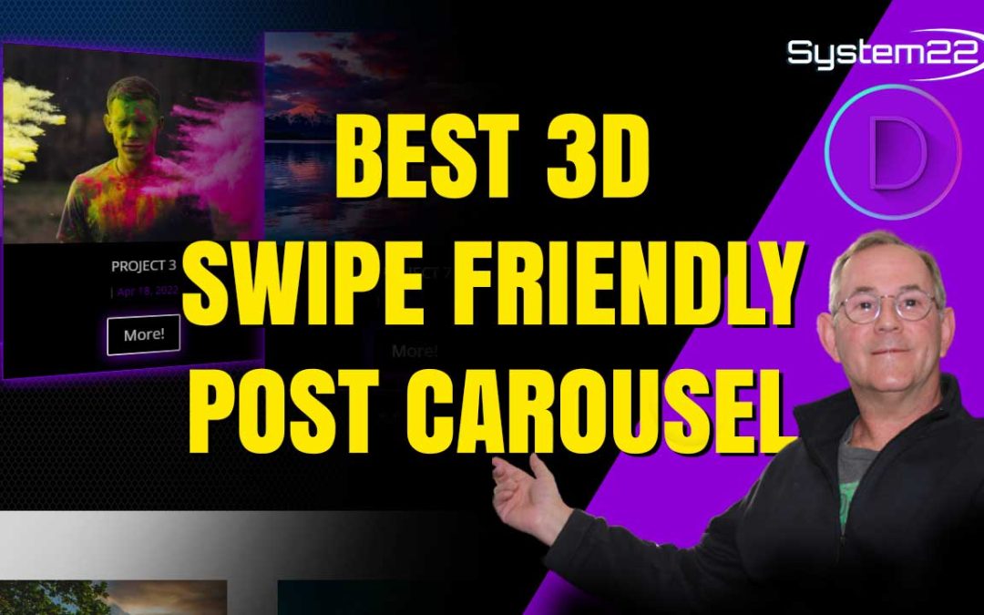 Best Swipe Friendly 3D Post Carousel Divi Theme