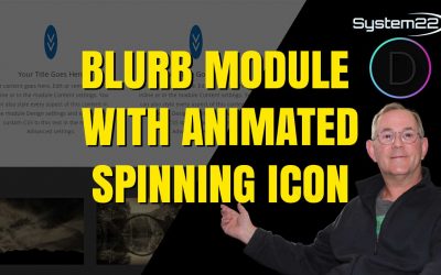 Divi Theme Blurb Module With Spinning Icon