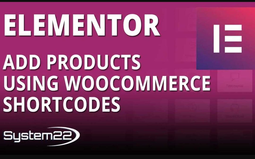 Elementor Ecommerce Store Add Products Using Woocommerce Shortcodes