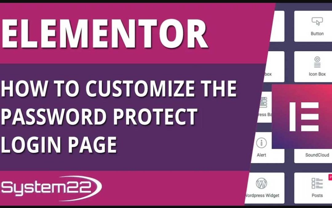 Elementor How To Customize The Password Protect Login Page