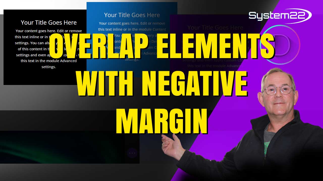 Divi Theme How To Overlap Elements With Negative Margin