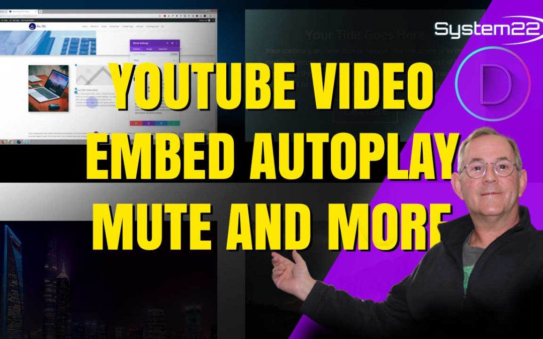 Divi Theme YouTube Video Embed Autoplay Mute Loop And More