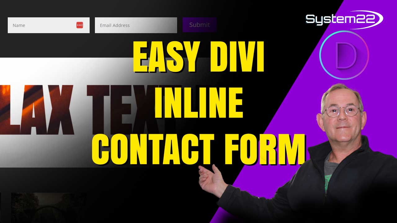 Inline Contact Form from Divi Theme
