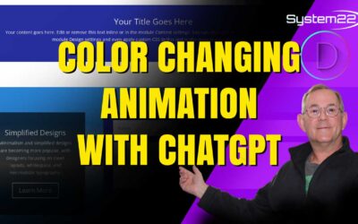 Divi Theme Color Changing Animated Background With ChatGPT