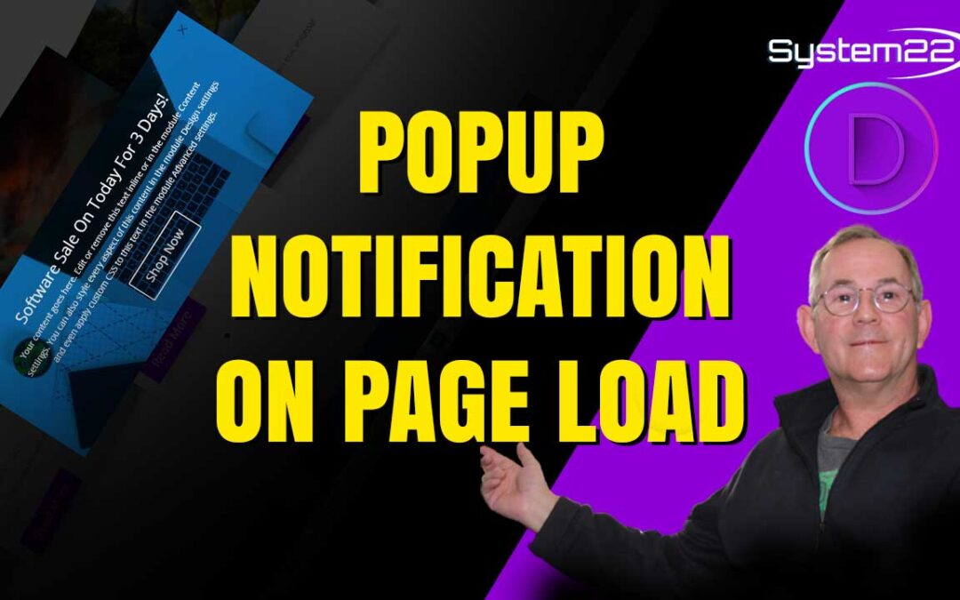 Divi Theme Create A Popup Notification On Page Load