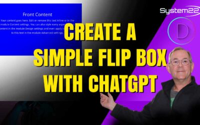 Divi Theme Create A Simple Flip Box With ChatGPT