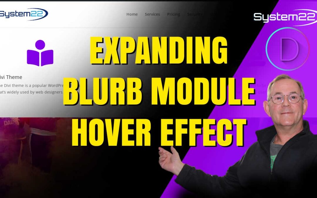 Divi Theme Create An Expanding Blurb Module Hover Effect