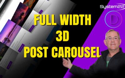 Divi Theme Full Width 3D Post Carousel