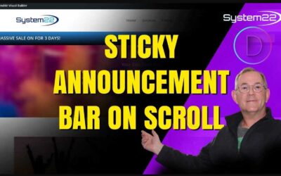 Divi Theme Sticky Announcement Bar On Scroll