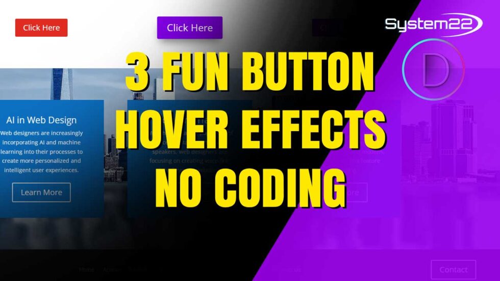 Divi Theme 3 FUN Button Hover Effects NO CODING | S22 Blog