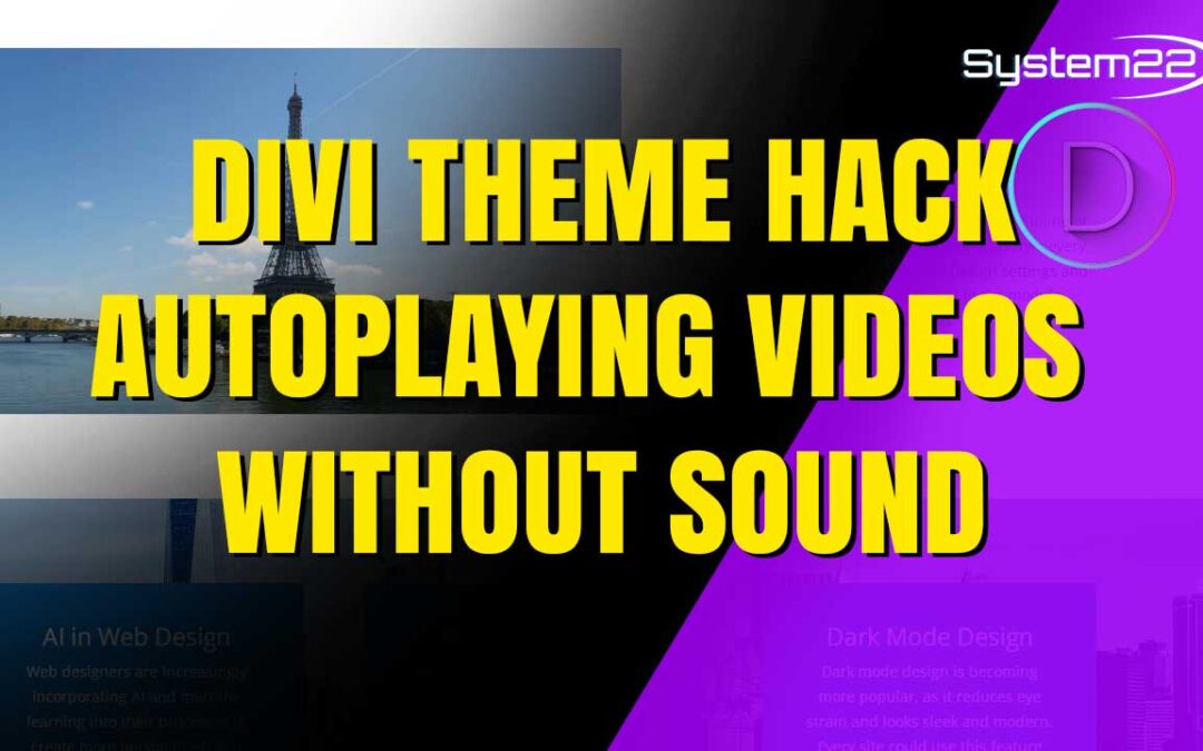 Divi Theme Hack: Autoplaying Videos without Sound