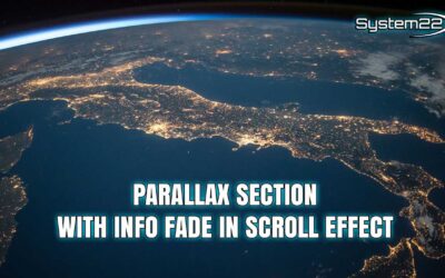 Divi Theme Parallax Section With Info Fade In Scroll Effect