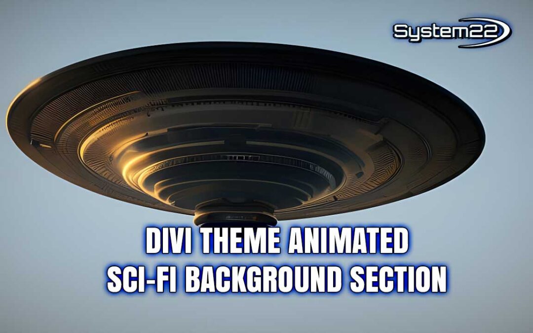 Divi Theme Animated Sci Fi Background Section