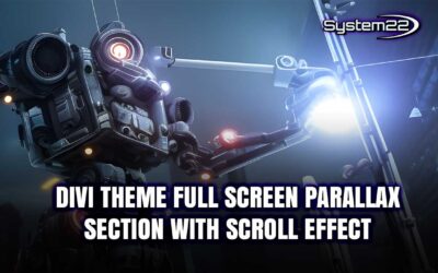 Divi Theme Full Screen PARALLAX Section With Scroll Effect