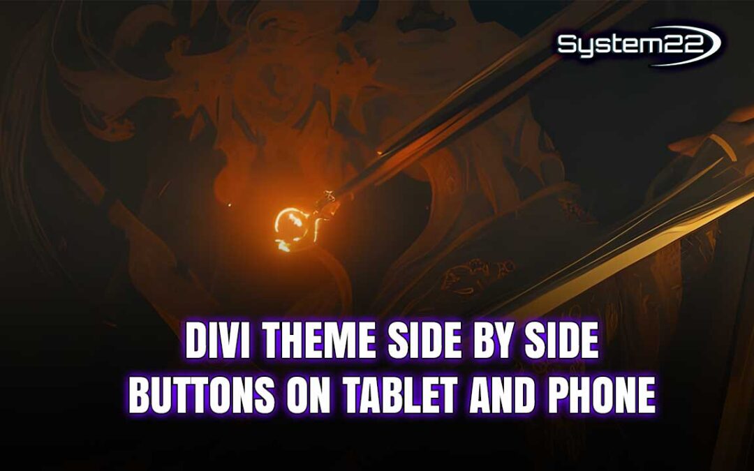 Divi Theme Side By Side Buttons On Tablet And Phone