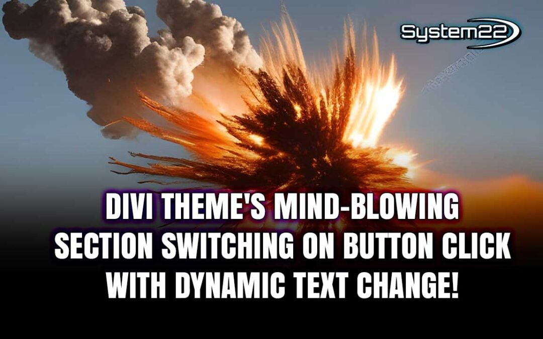 Divi Theme’s Mind-Blowing Section Switching on Button Click with Dynamic Text Change!