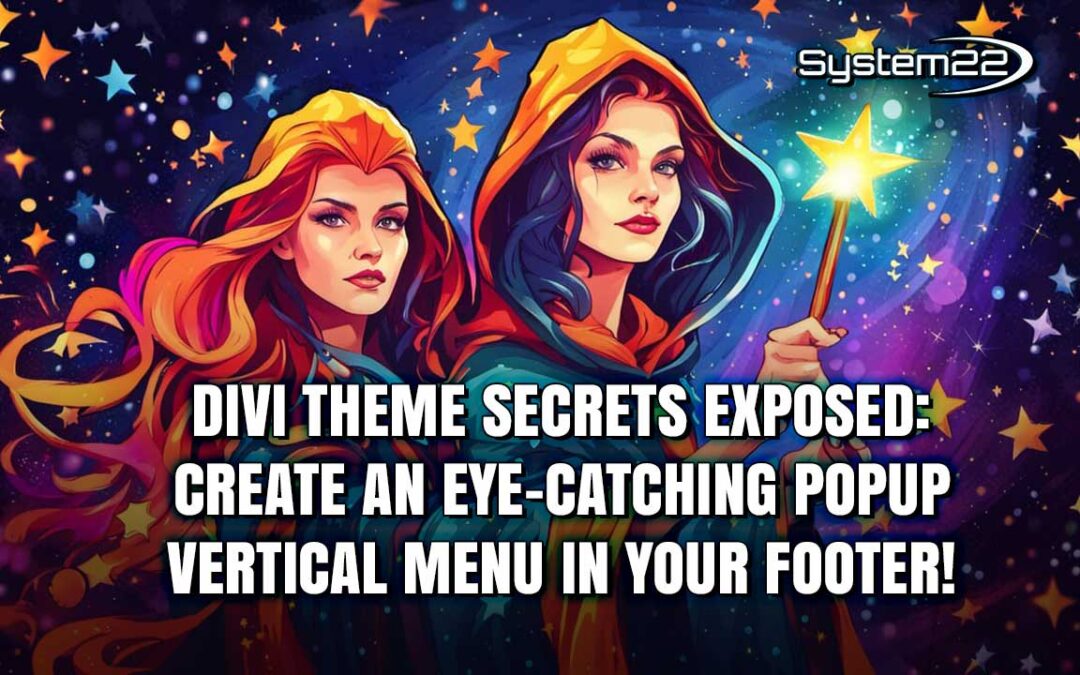 Divi Theme Secrets Exposed: Create an Eye-Catching Popup Vertical Menu in Your Footer!