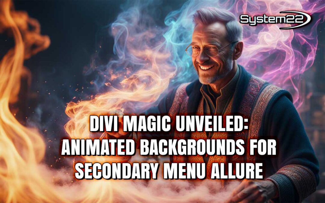 Divi Magic Unveiled: Animated Backgrounds for Secondary Menu Allure