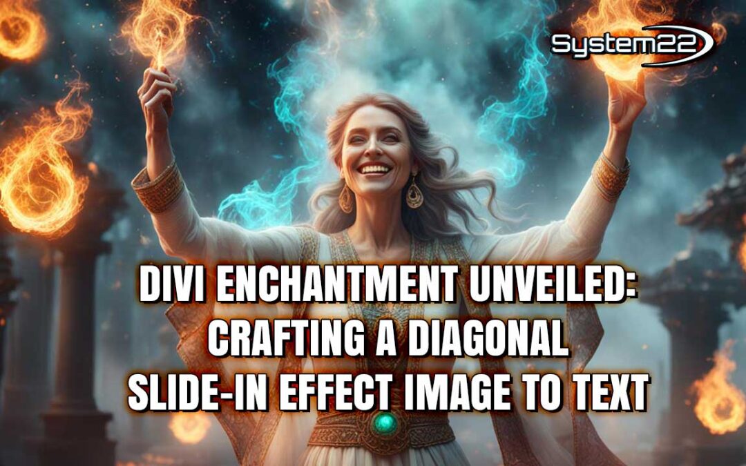 Divi Enchantment Unveiled: Crafting a Diagonal Slide-In Effect Image to Text