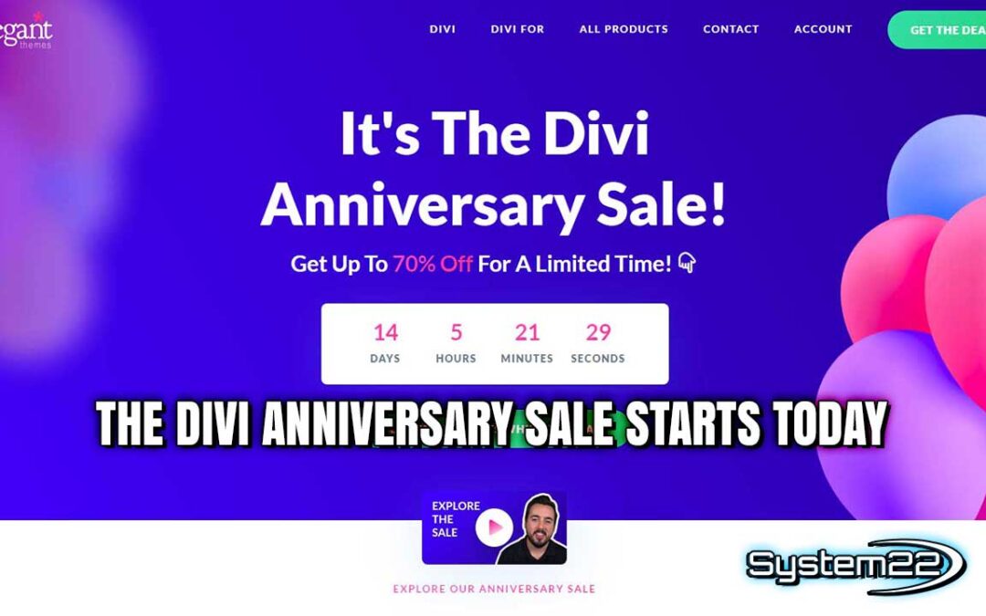 The Divi Anniversary sale starts today
