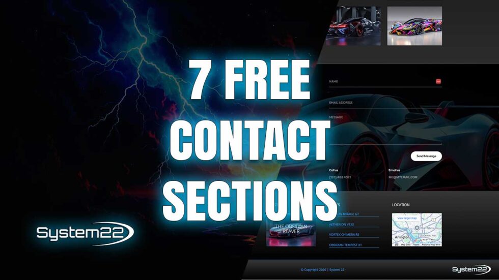 7 Free Contact Sections for Divi 5 – Download and Customize | S22 Blog